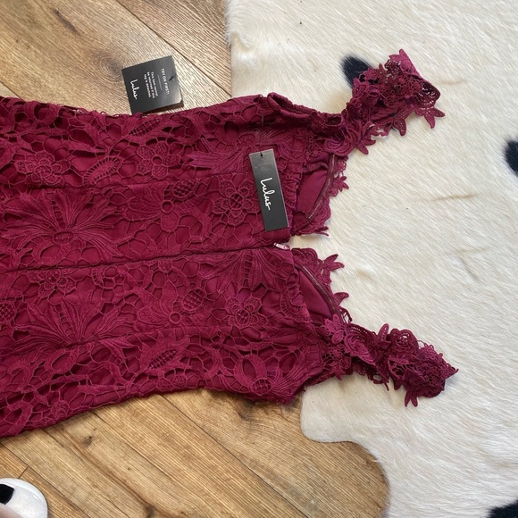 Lulus Uno Dos Lace Burgundy Bodycon Dress - Picture 10 of 10